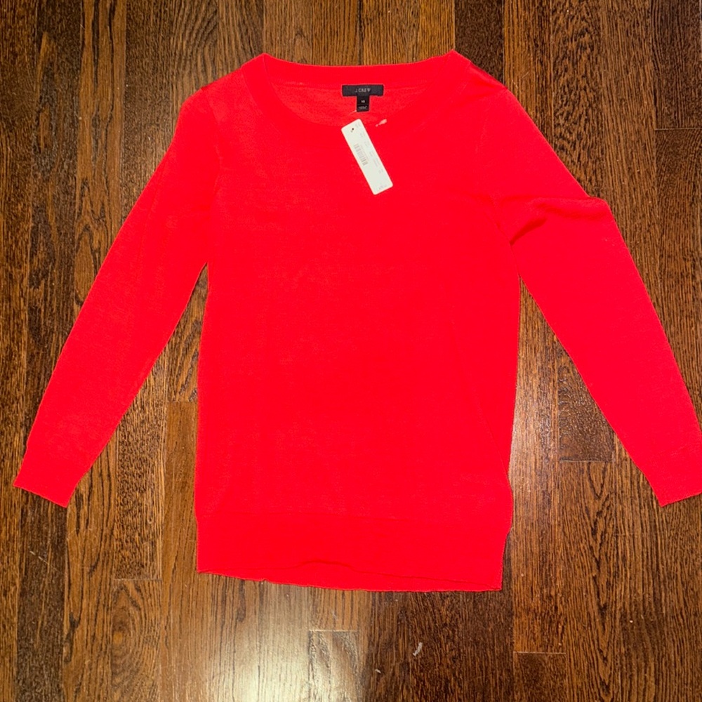 J.Crew Red/Orange Sweater XS NTW